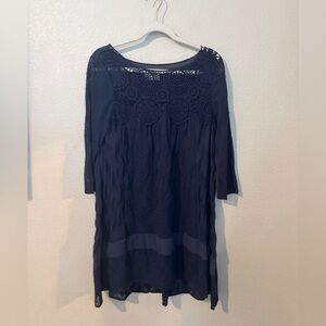 holding horses blue dress ANTHROPOLOGY